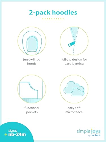 Simple Joys by Carter's girls 2-pack Full Zip Hoodies