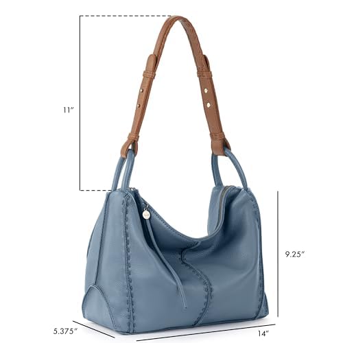 The Sak Los Feliz Hobo Purse - Premium Large Leather Women's Handbag for Everyday & Travel - Durable Purse With Zipper Pocket