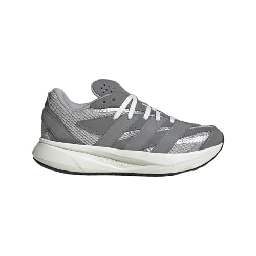 adidas Kids Boys Lightblaze Lace Up Sneakers Shoes Casual - Grey, Off White
