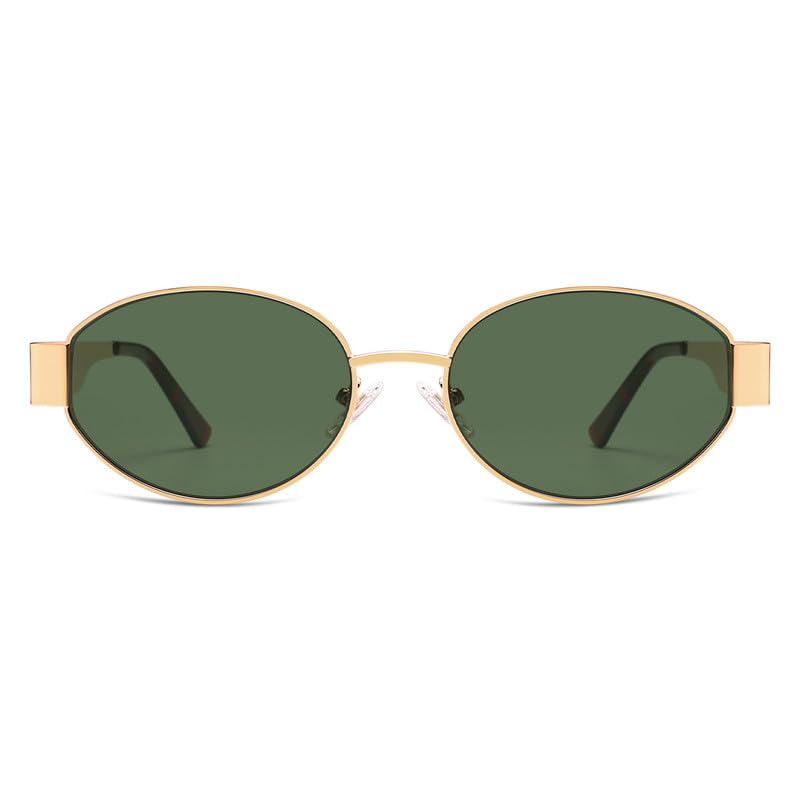 SOJOS Retro Oval Sunglasses for Women Trendy Classic Shades UV400 Protection SJ1256