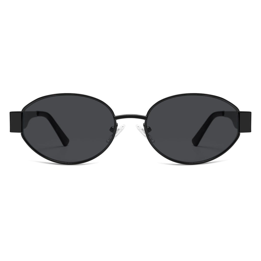SOJOS Retro Oval Sunglasses for Women Trendy Classic Shades UV400 Protection SJ1256
