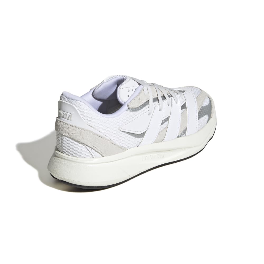 adidas Kids Boys Lightblaze Lace Up Sneakers Shoes Casual - Grey, Off White