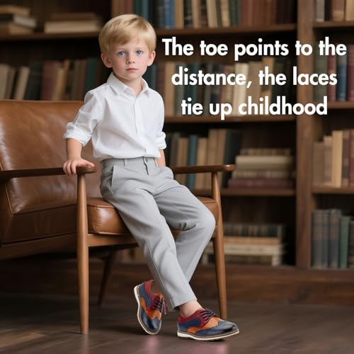 JITAI Boy's Oxford Toddler Dress Shoes Casual Comfort Uniform Formal Fashion Shoes