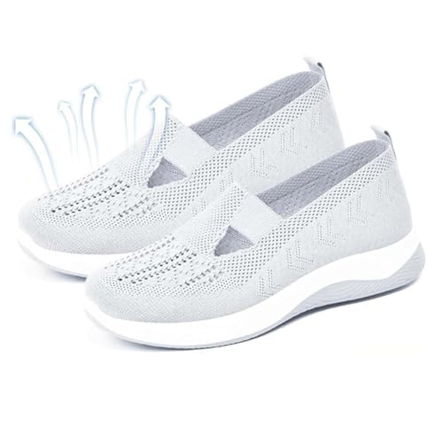 Orthopedic Shoes for Women,Women Wide Width Breathable Walking Comfortable Slip on Sneakers Orthowalk Nurse Shoes Non Slip Food Service Lightweight Sneaker