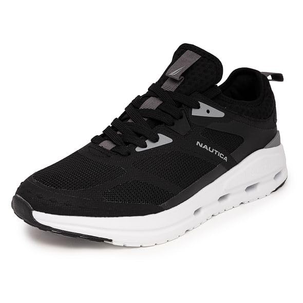 Nautica Mens Running Sneakers Sport Fashion Lace-Up Athletic Soft Shoes for Gym Tennis Men – Cushioned, Breathable, Lightweight & Comfortable