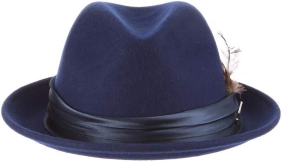 STACY ADAMS Men's Crushable Wool Felt Snap Brim Fedora Hat