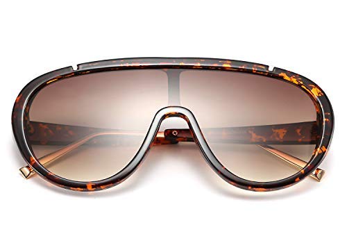 FEISEDY Sunglasses Women Oversized One Piece Frame UV400 Sun Glasses Trendy Retro Shades B2580