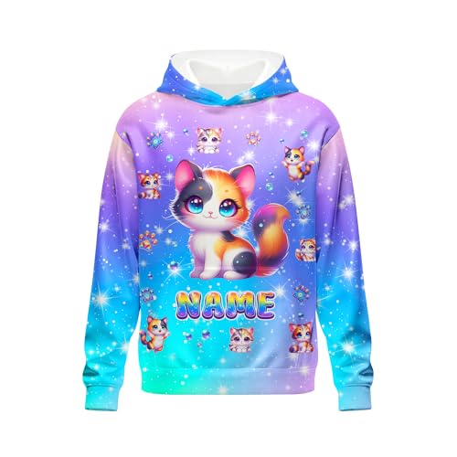 Sweatshirt for Girls - Personalized Pullover Hoodies for Kids - Customized Cute Hooded Gifts for Teen Girls