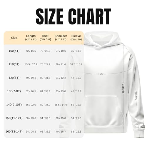 Sweatshirt for Girls - Personalized Pullover Hoodies for Kids - Customized Cute Hooded Gifts for Teen Girls