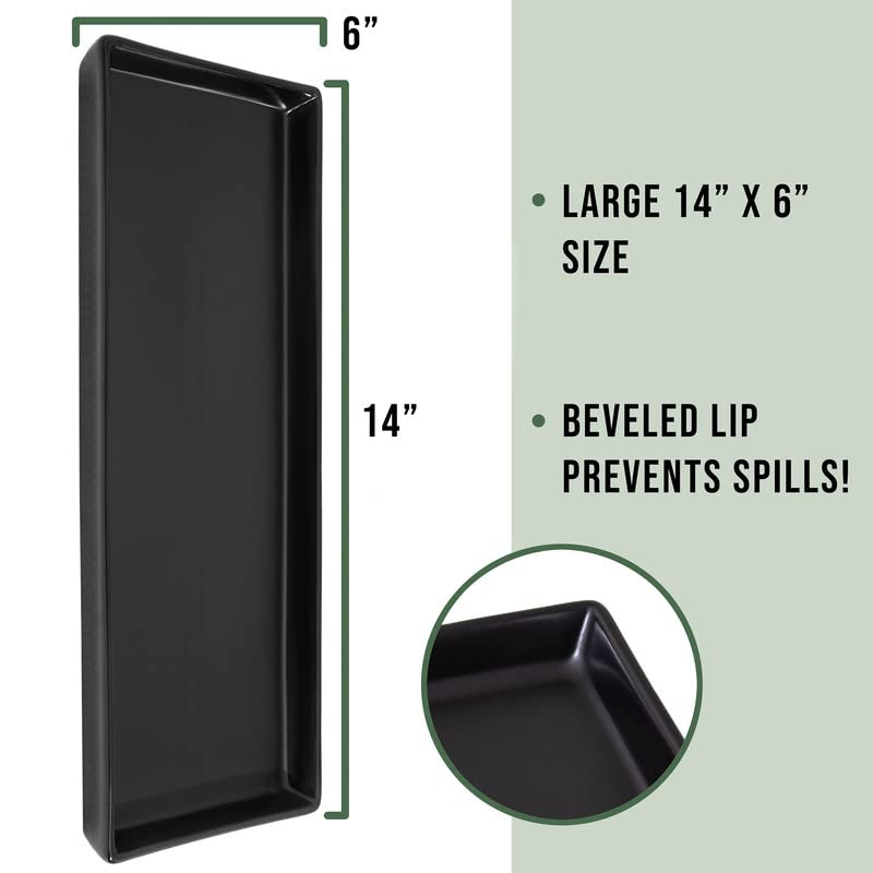 Home Beets White Ceramic Serving Platters (14 x 6 Inch Rectangle Plates) Serving Dishes for Entertaining, Food, Appetizers, Desserts, Cheese Board, Charcuterie, Sushi - Set of 4 Party Serving Trays