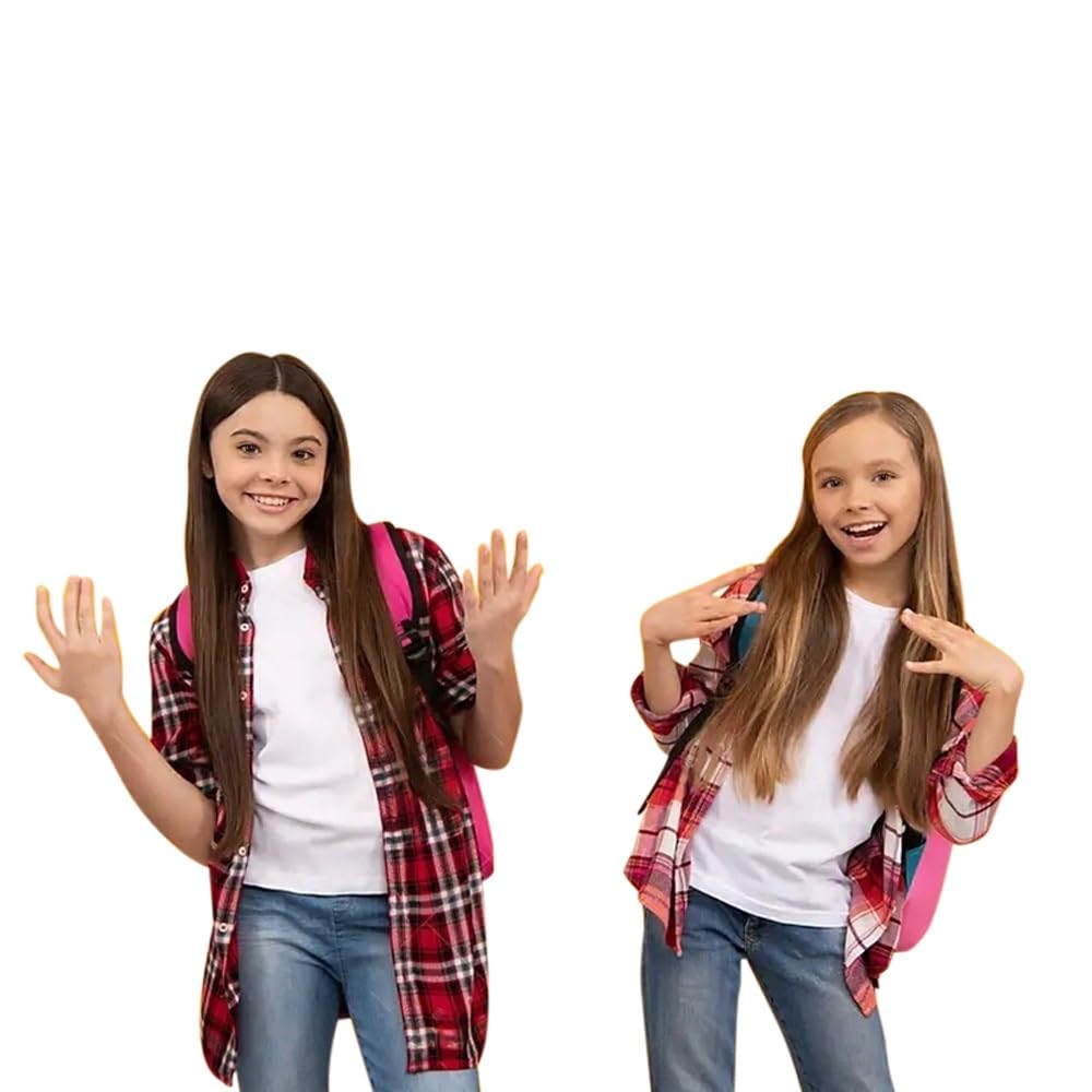 Brix Girls' Long Sleeve Tees - 100% Cotton Tagless 4 -Pack Crew Neck Super Soft Cotton T Shirts.