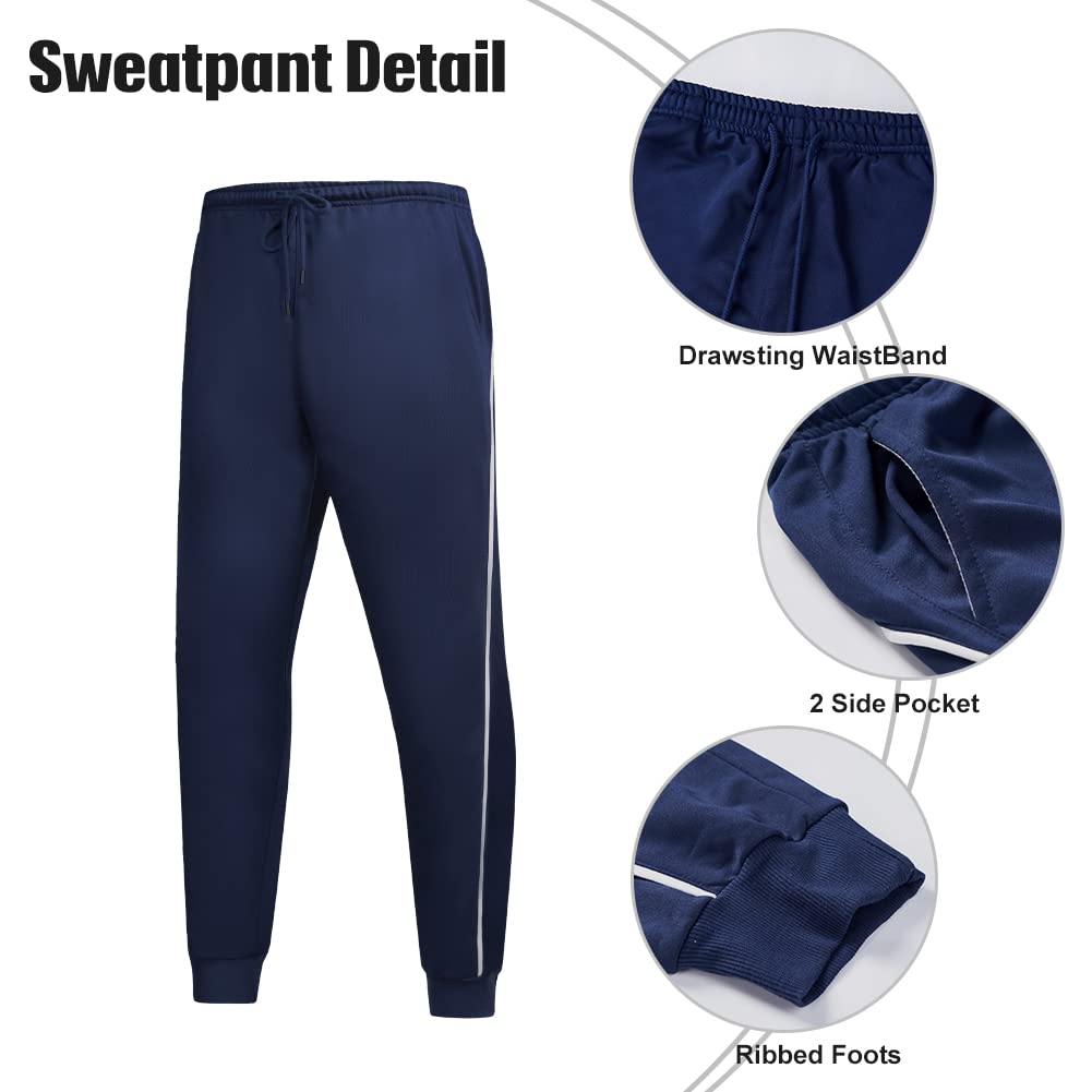 LBL Leading the Better Life Men's Casual Tracksuit Long Sleeve Sweat Suit Running Jogging Athletic Sports Set