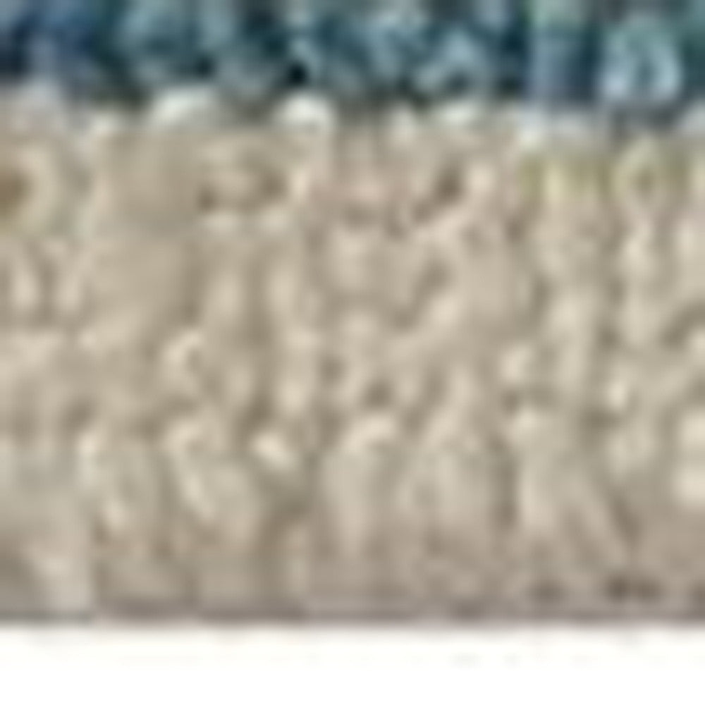 4' X 6' Gray and Ivory Wool Floral Hand Knotted Area Rug