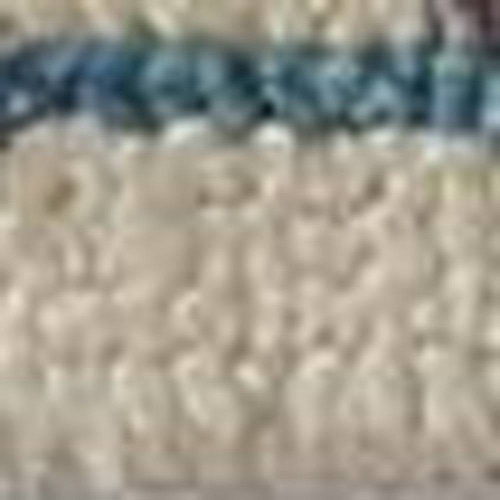 4' X 6' Gray and Ivory Wool Floral Hand Knotted Area Rug