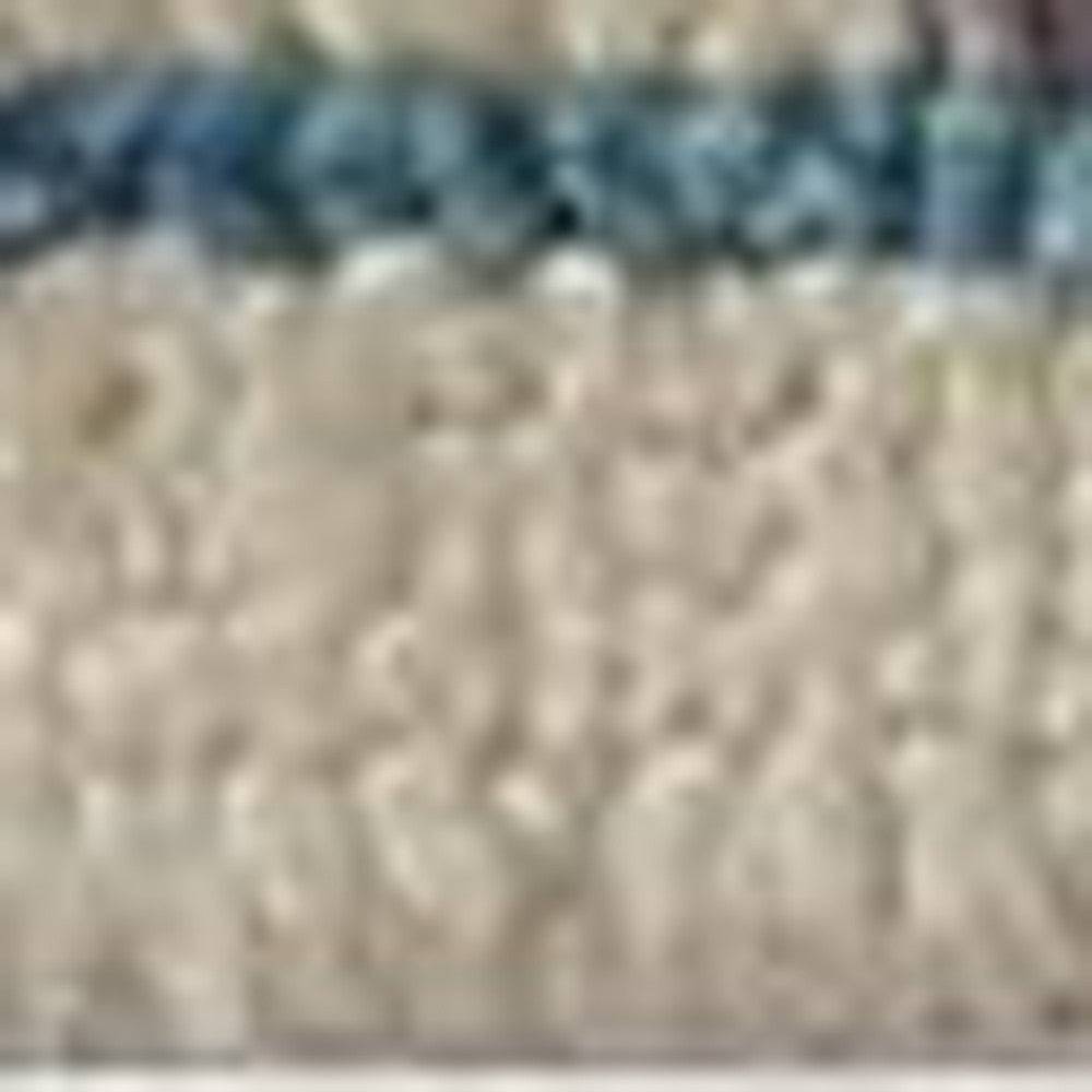 4' X 6' Gray and Ivory Wool Floral Hand Knotted Area Rug
