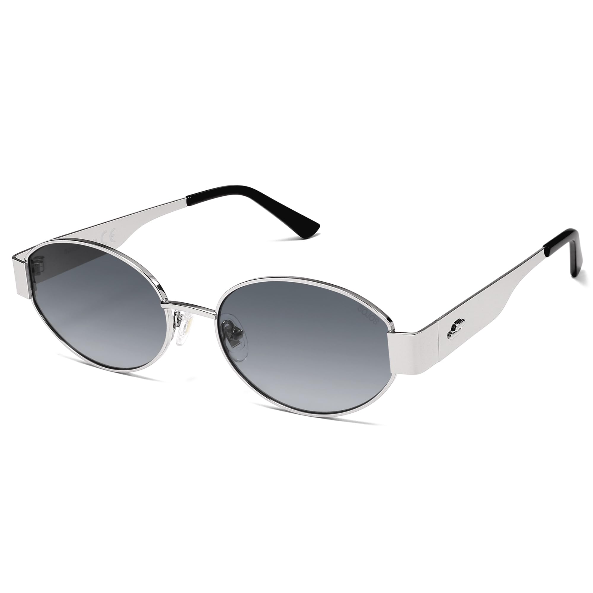 SOJOS Retro Oval Sunglasses for Women Trendy Classic Shades UV400 Protection SJ1256