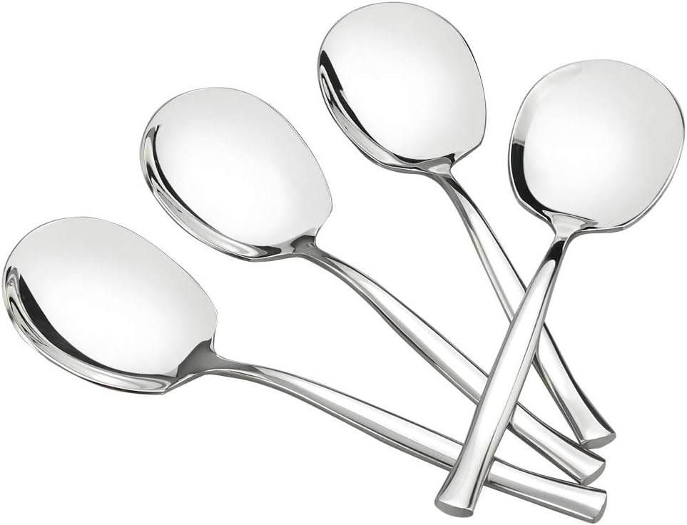 Idomy 8-Piece Stainless Steel Buffet Serving Spoon, Large Serving Spoon