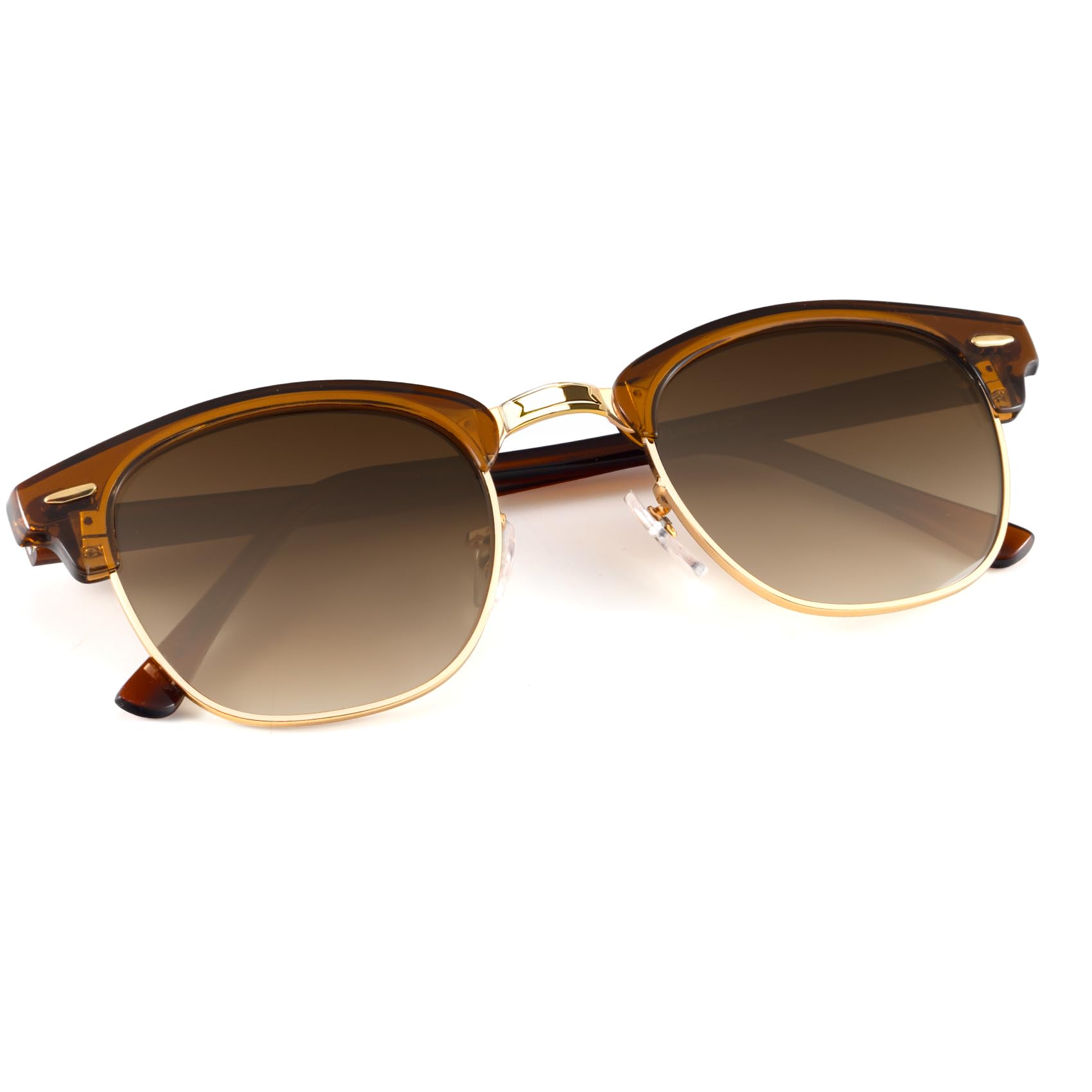 KALIYADI Polarized Sunglasses for Men and Women Semi-Rimless Frame Driving Sun glasses UV Blocking