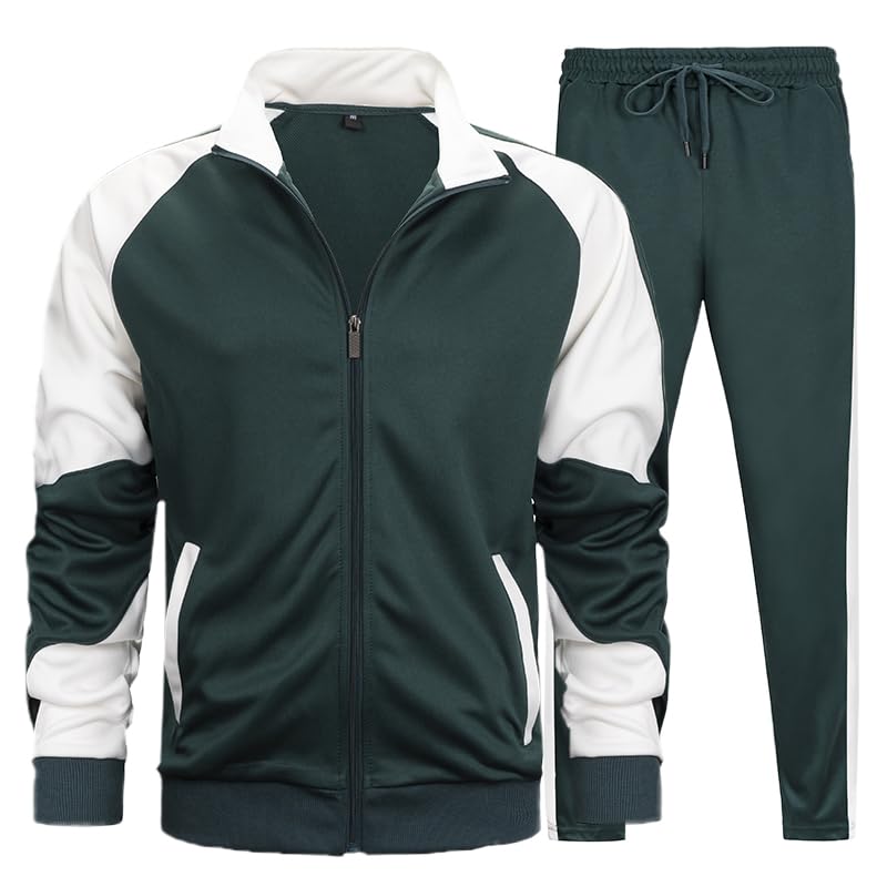 LBL Leading the Better Life Mens Track Suits Casual Full Zip Sweat Suit Active Jackets and Pants 2 Piece Outfits