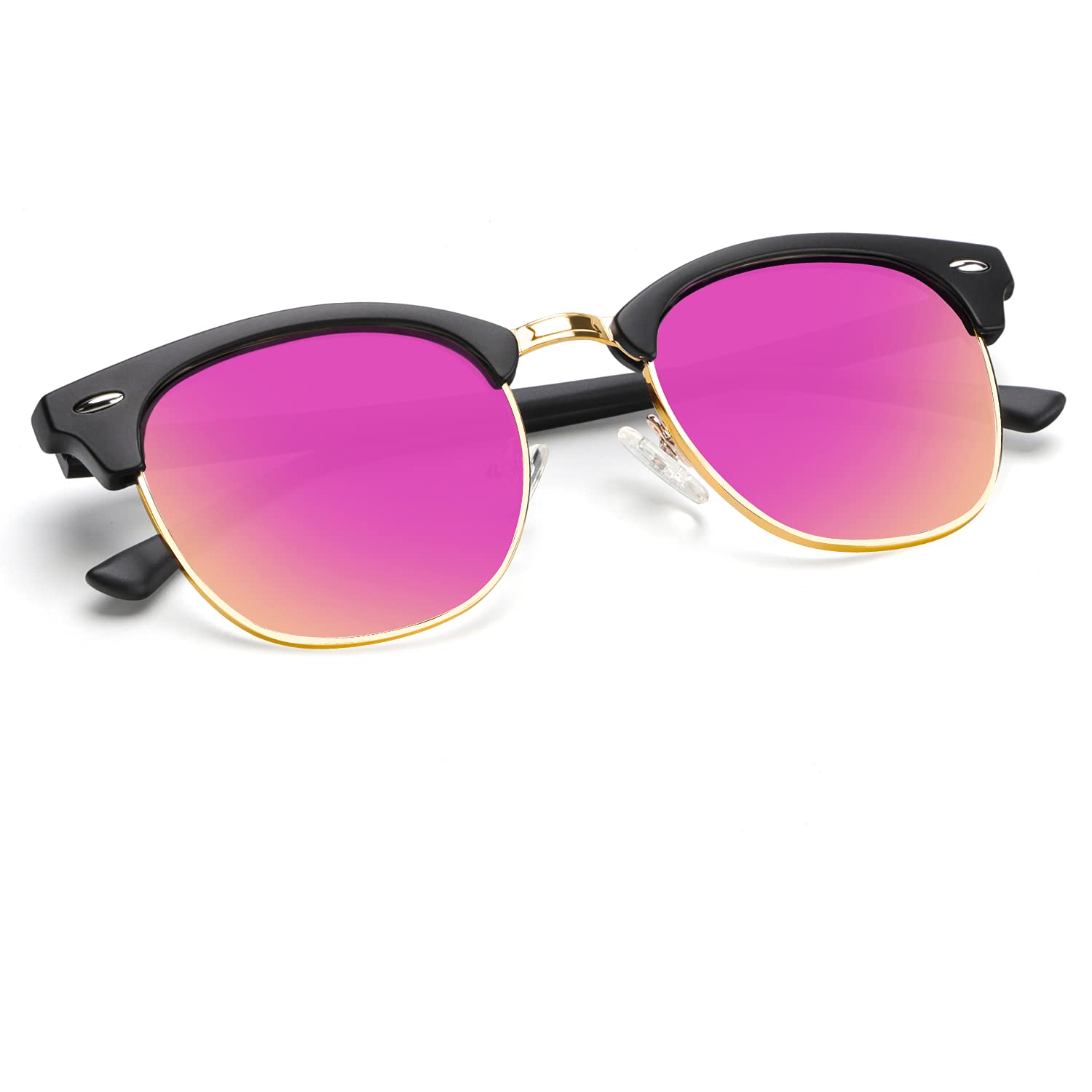 KALIYADI Polarized Sunglasses for Men and Women Semi-Rimless Frame Driving Sun glasses UV Blocking