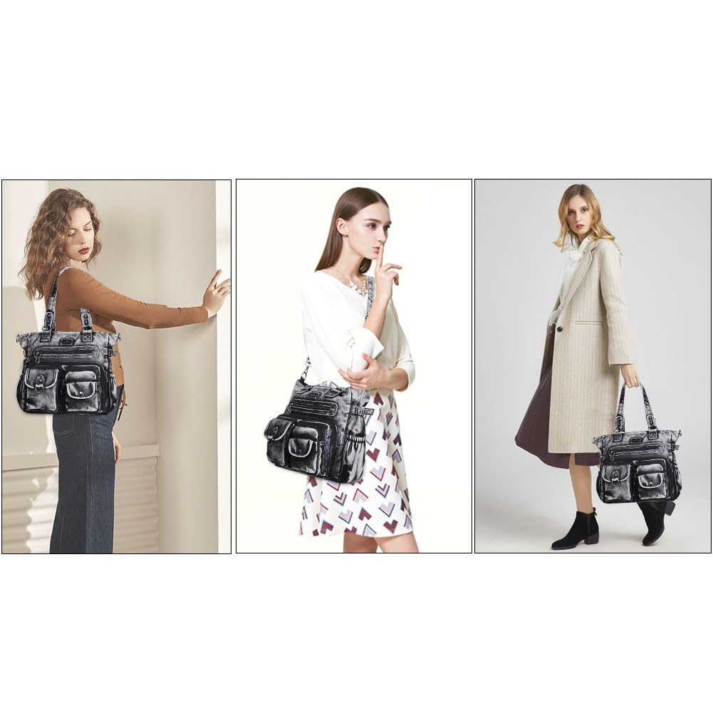 Angelkiss Purses and Handbag for Women Soft Leather Hobo Bags Satchel Shoulder Bags Ladies Tote Crossbody Bag