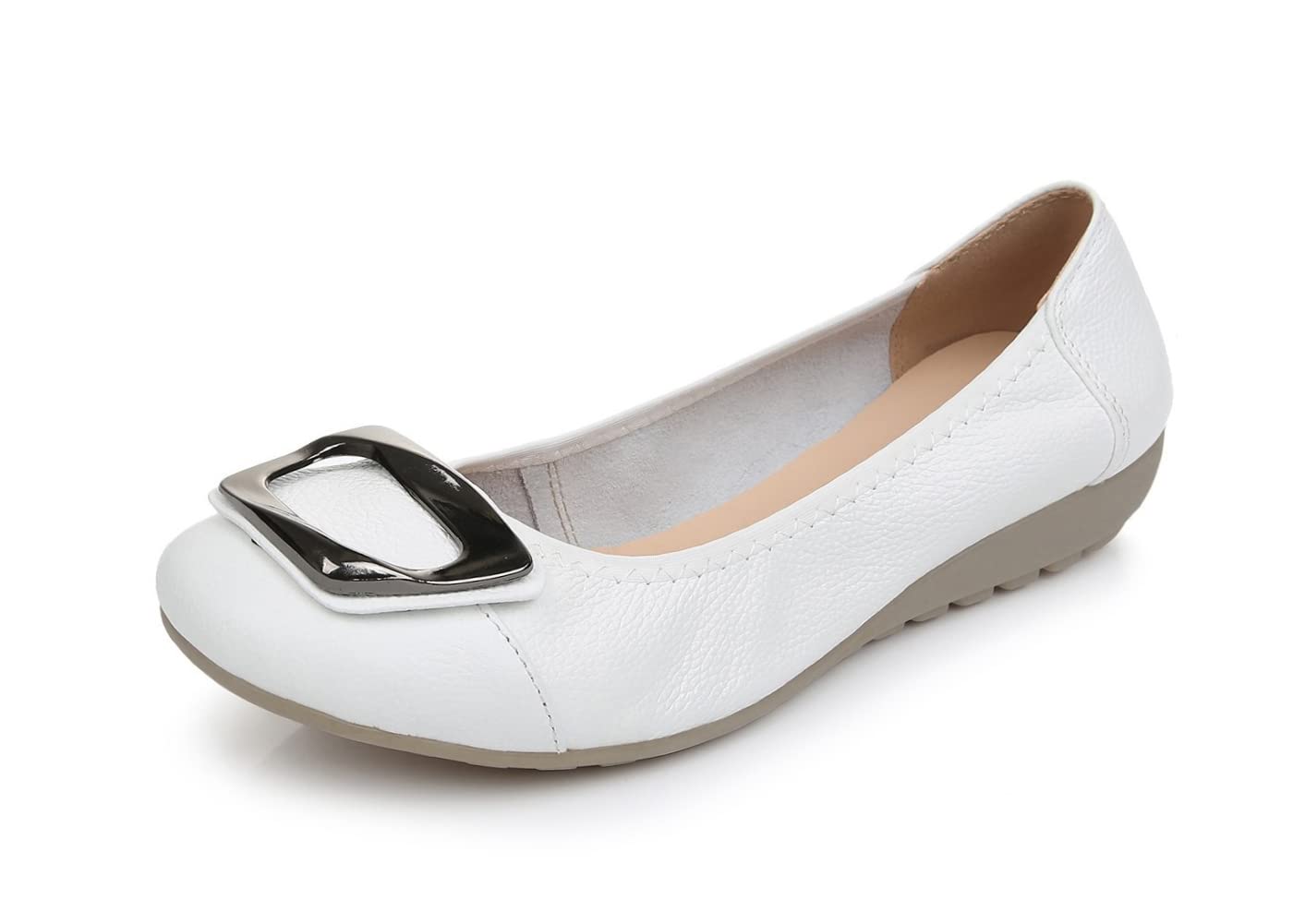 VenusCelia Women's Buckle Dance Flats Shoe