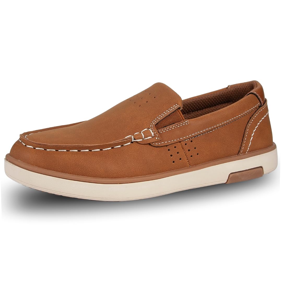 Deer Stags Boy's Booster Driving Moc Slip-On Loafer Flats Dress Shoes