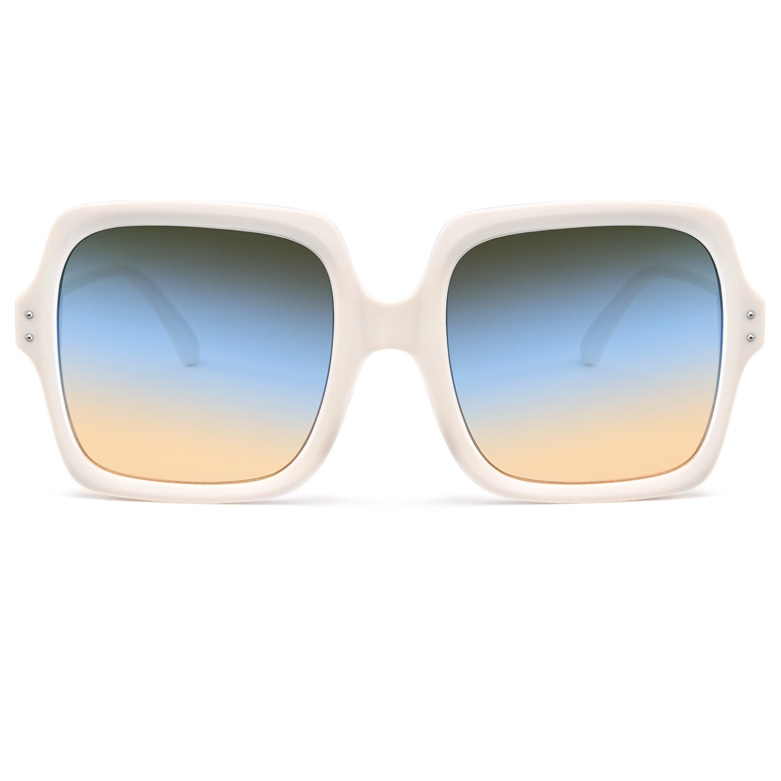 Dollger Oversized Square Sunglasses for Women Big Large Wide Fashion Shades for Men UV Protection Unisex