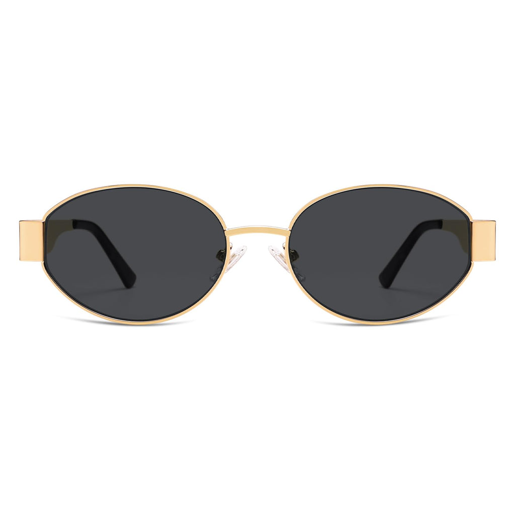 SOJOS Retro Oval Sunglasses for Women Trendy Classic Shades UV400 Protection SJ1256