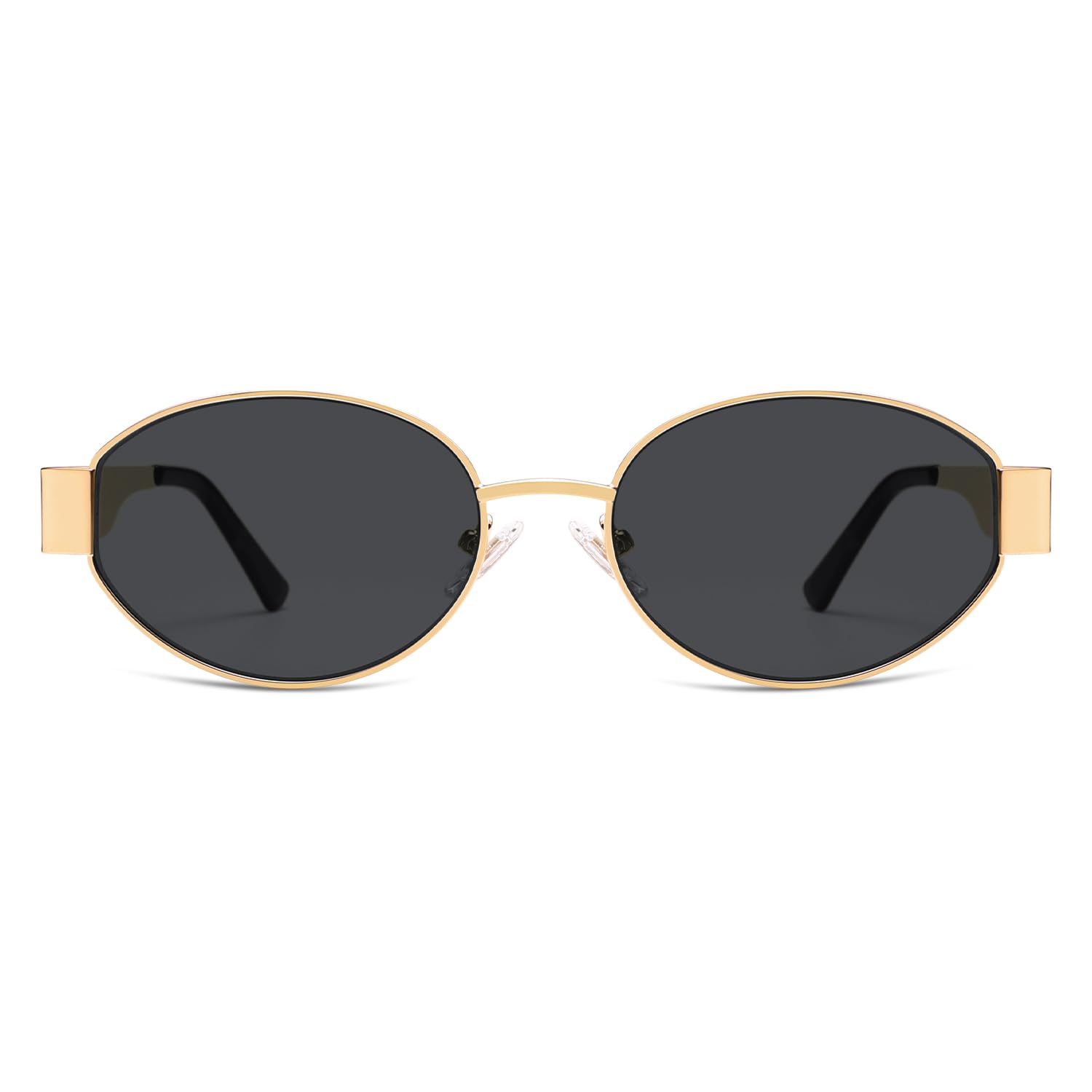 SOJOS Retro Oval Sunglasses for Women Trendy Classic Shades UV400 Protection SJ1256