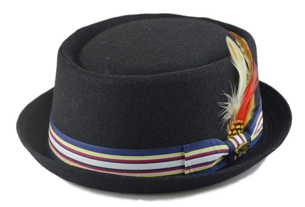 Porkpie Fedora Men's Vintage Style Wool Blend