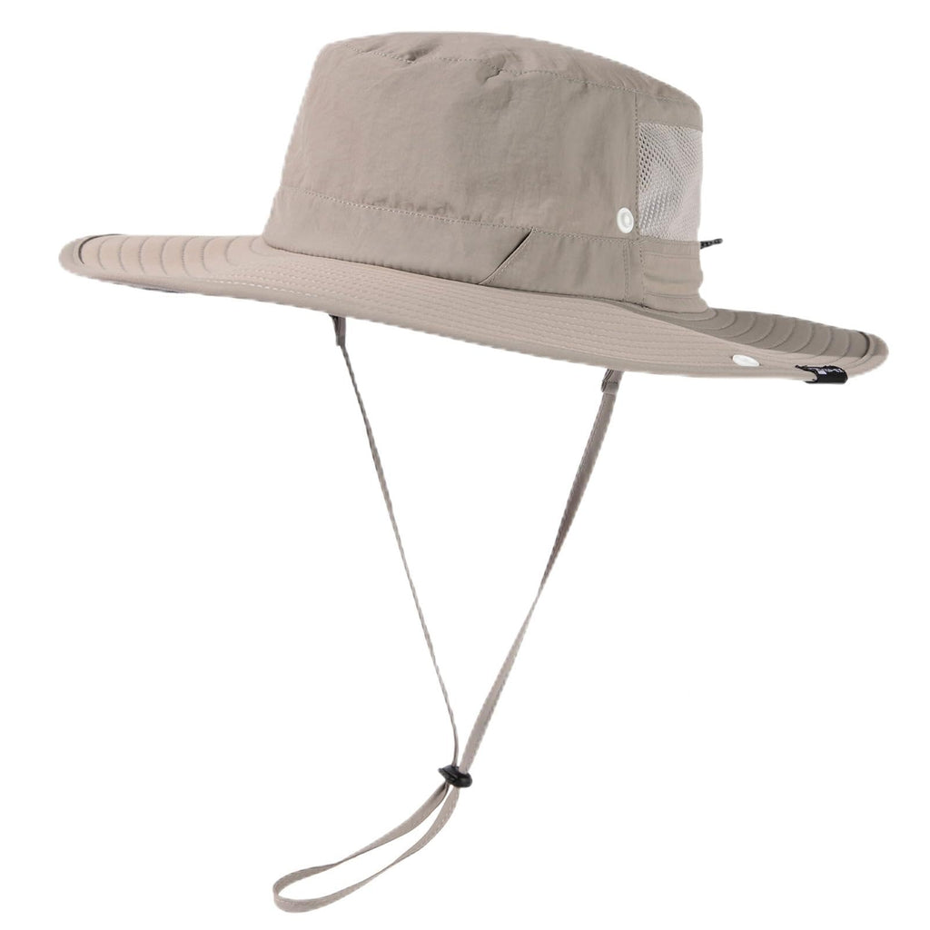 TOP-EX L/XL/XXL UV50+ Waterproof Wide Brim Bucket Sun Hat for Summer Fishing Hiking w/Detachable Strap & Vented Mesh