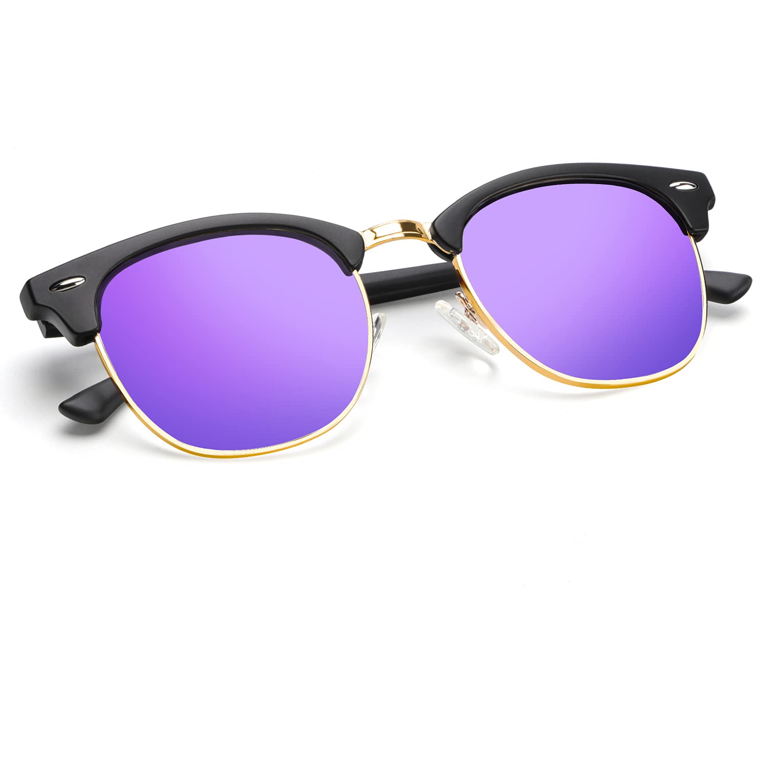 KALIYADI Polarized Sunglasses for Men and Women Semi-Rimless Frame Driving Sun glasses UV Blocking