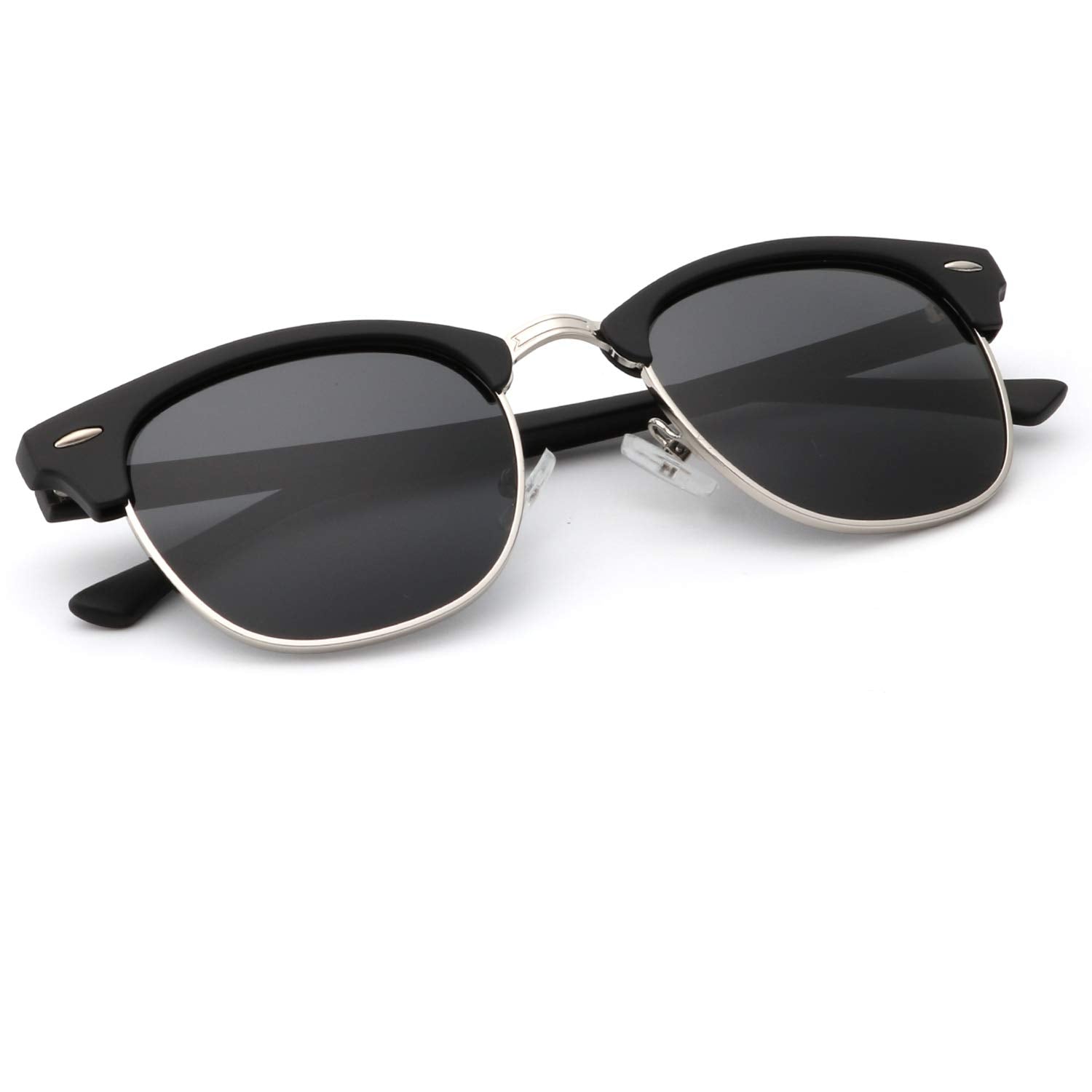 KALIYADI Polarized Sunglasses for Men and Women Semi-Rimless Frame Driving Sun glasses UV Blocking