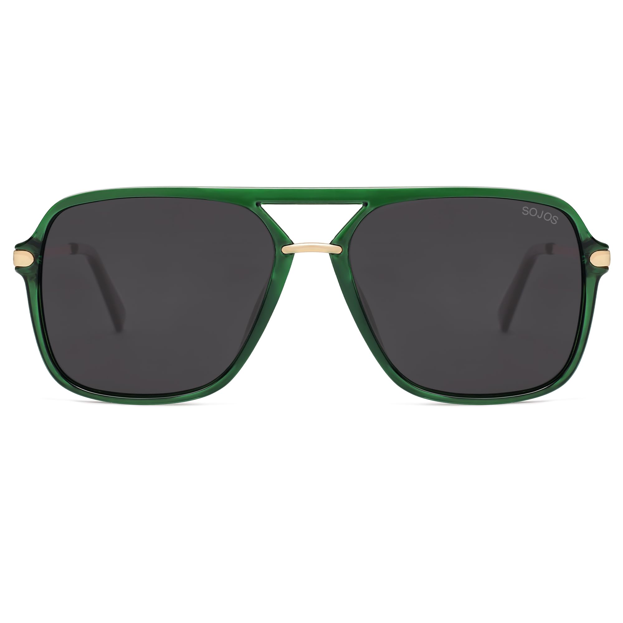 SOJOS Sunglasses for Women & Men, Square, Retro, Polarized Lens, Trendy Aviator, 90s Shades
