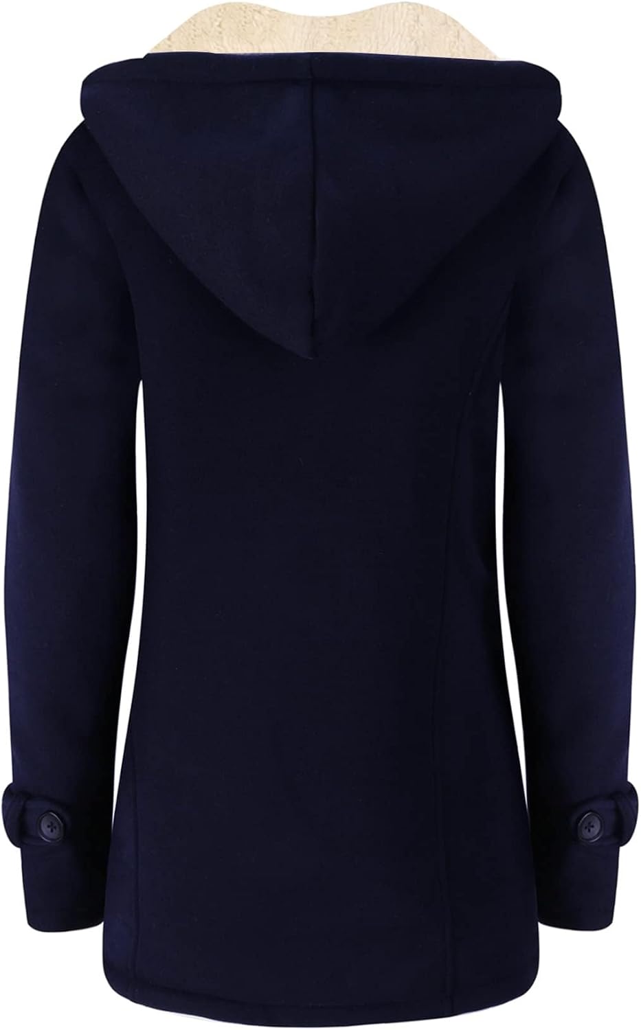 Gihuo Winter Jackets for Women Sherpa Lined Jacket Women Duffle Toggle Coat Hooded Fleece Jacket