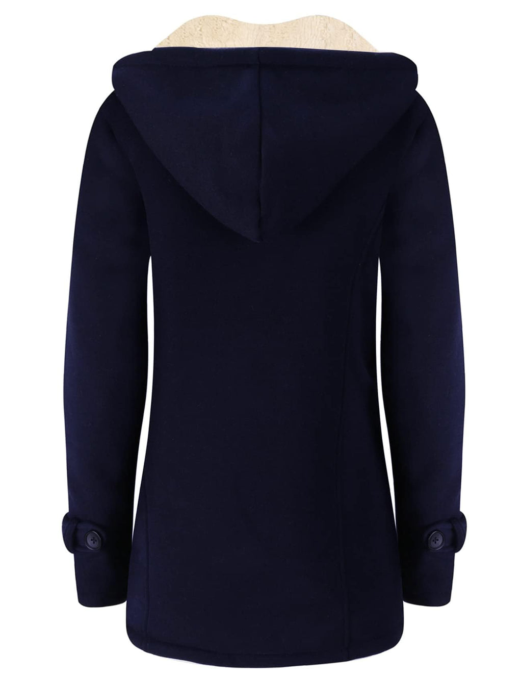 Gihuo Winter Jackets for Women Sherpa Lined Jacket Women Duffle Toggle Coat Hooded Fleece Jacket