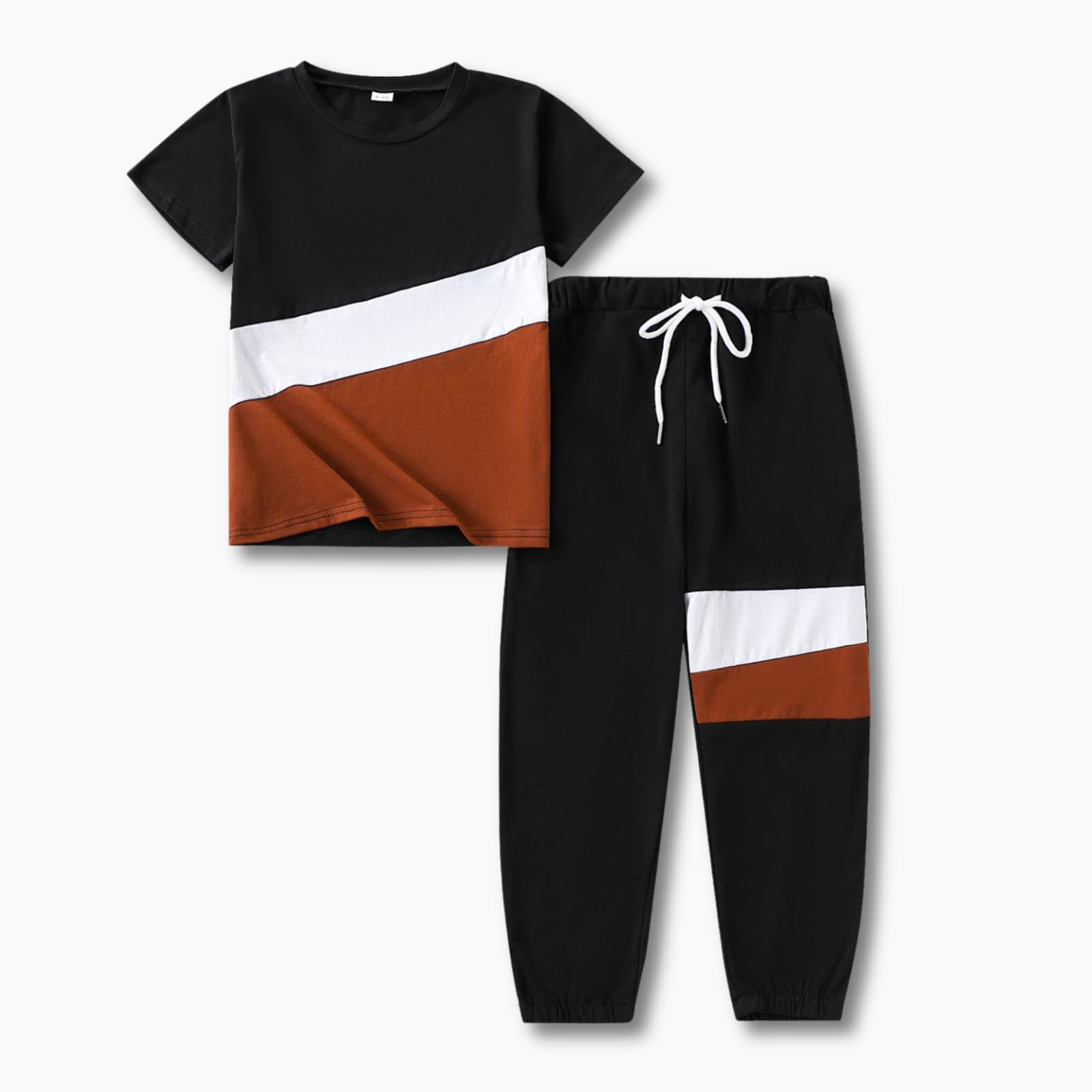 Boys Clothes Size 4-10 Years Short Sleeve T-Shirt & Pants 2-Piece Set Casual Boys Summer Fall Outfits Set