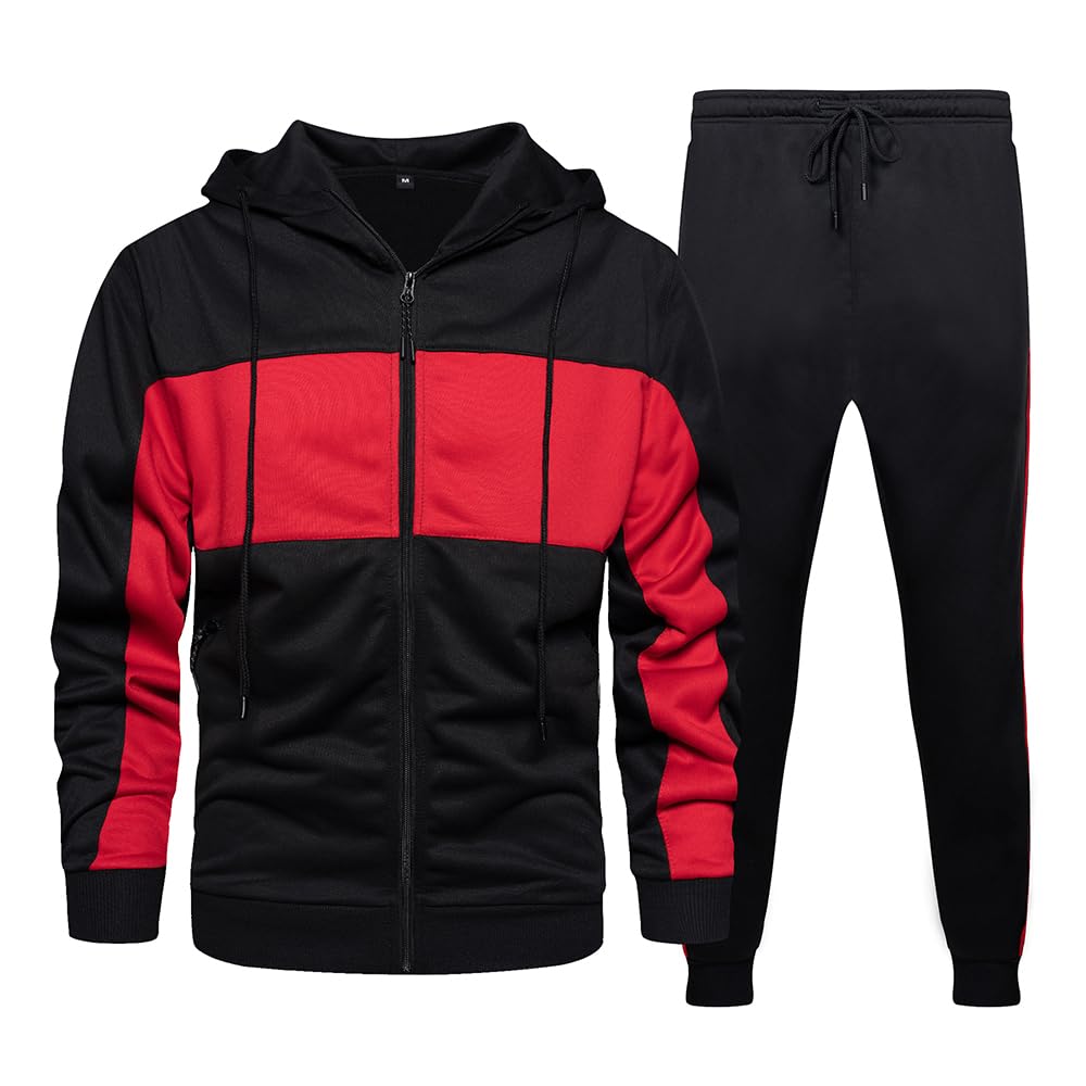 LBL Leading the Better Life Men's Casual Tracksuit Long Sleeve Sweat Suit Running Jogging Athletic Sports Set