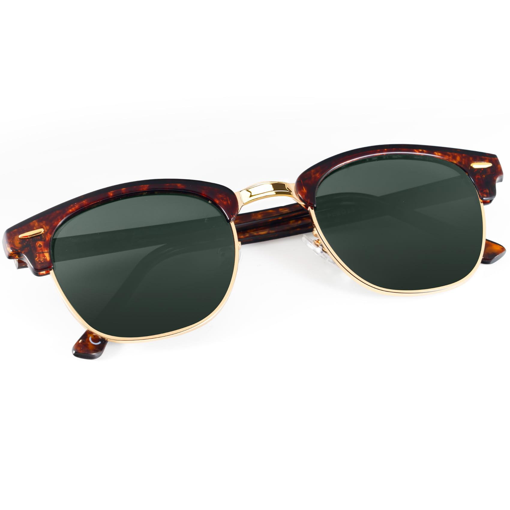 KALIYADI Polarized Sunglasses for Men and Women Semi-Rimless Frame Driving Sun glasses UV Blocking