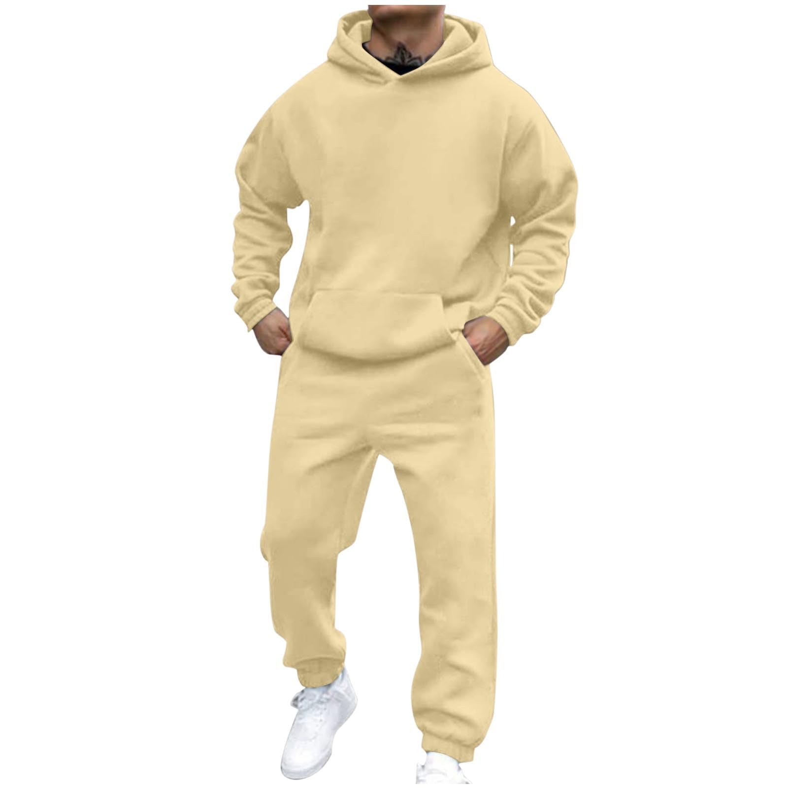 Men's Jogger Set 2 Piece Lounge Sweatshirt Sets Outfits Matching Sweatsuits Two Piece