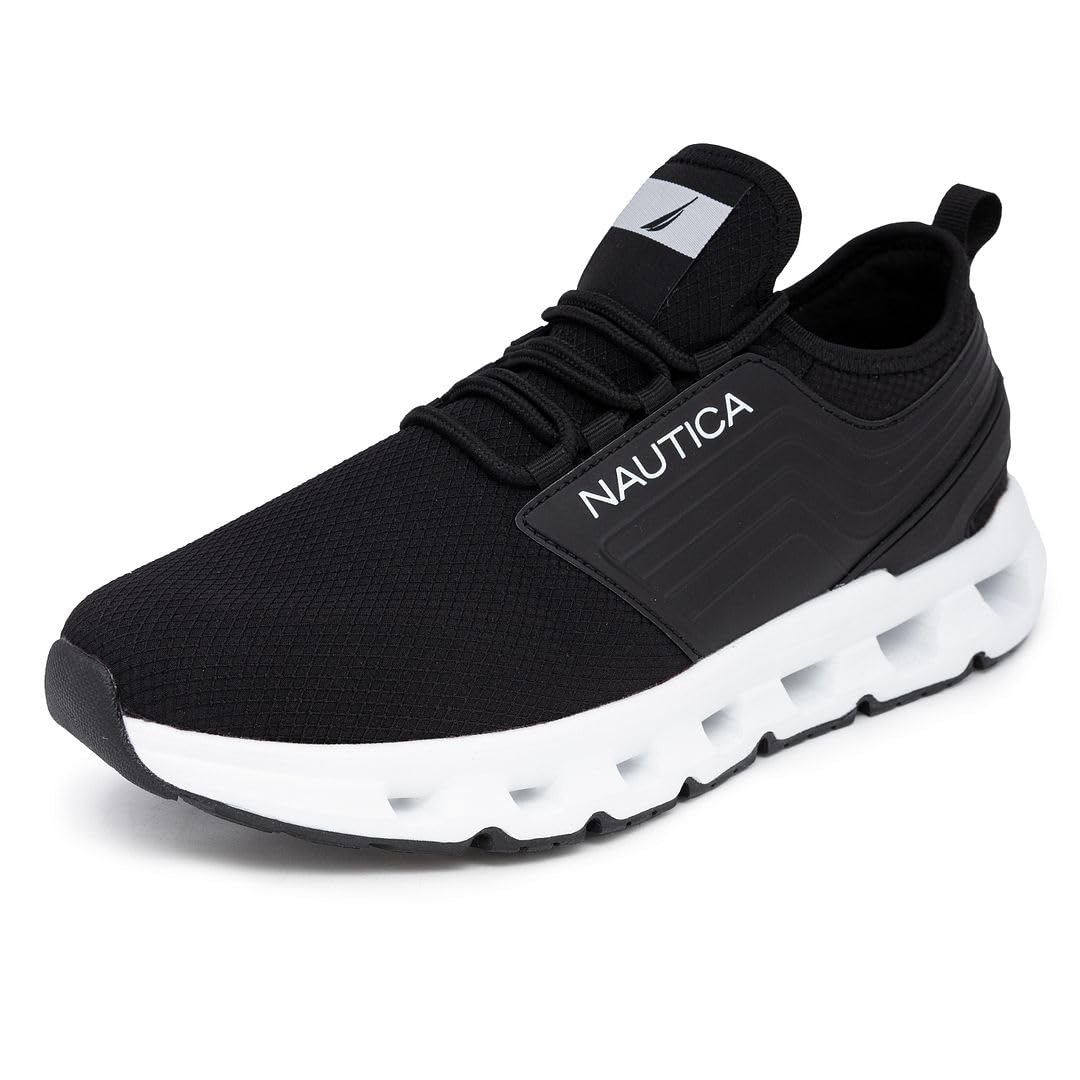 Nautica Mens Running Sneakers Sport Fashion Lace-Up Athletic Soft Shoes for Gym Tennis Men – Cushioned, Breathable, Lightweight & Comfortable