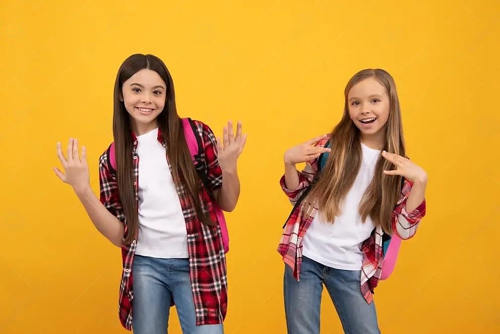 Brix Girls' Long Sleeve Tees - 100% Cotton Tagless 4 -Pack Crew Neck Super Soft Cotton T Shirts.