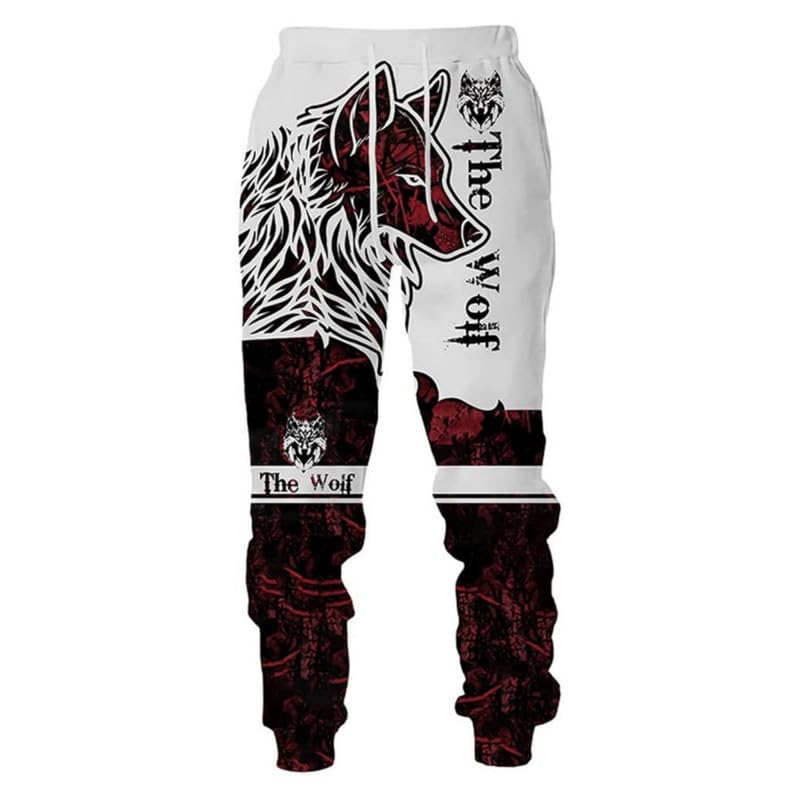 prigridche Wolf & Lion 3D Printed Hoodie Pants Suit Male Autumn Winter Casual Sweashirt Pullover Tracksuit Set