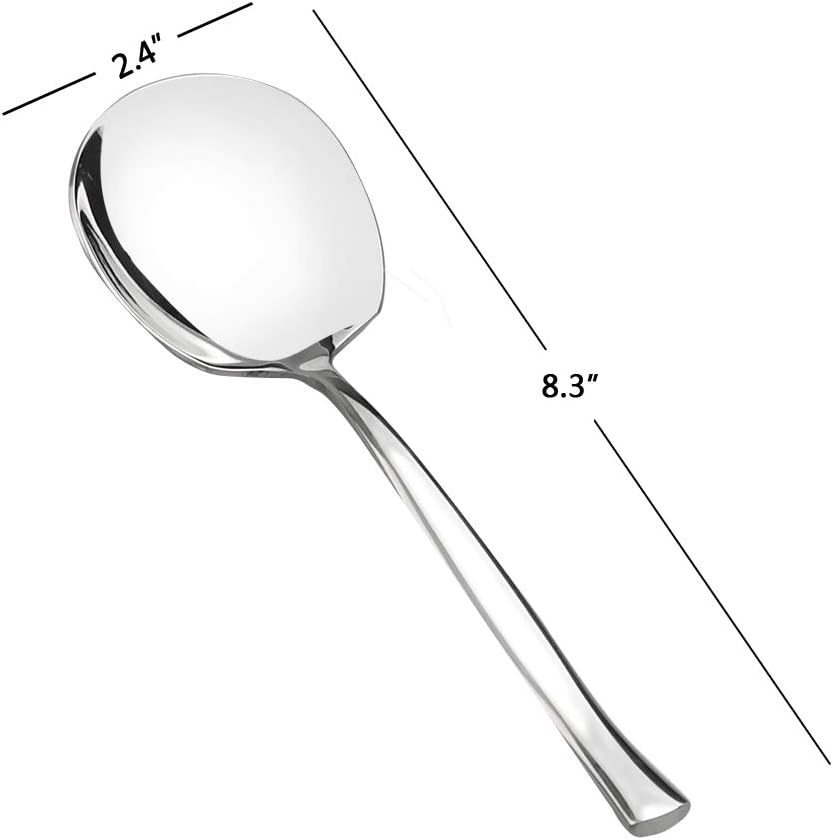 Idomy 8-Piece Stainless Steel Buffet Serving Spoon, Large Serving Spoon