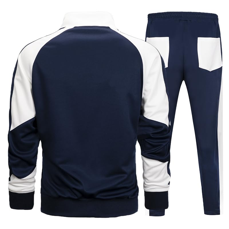 LBL Leading the Better Life Mens Track Suits Casual Full Zip Sweat Suit Active Jackets and Pants 2 Piece Outfits