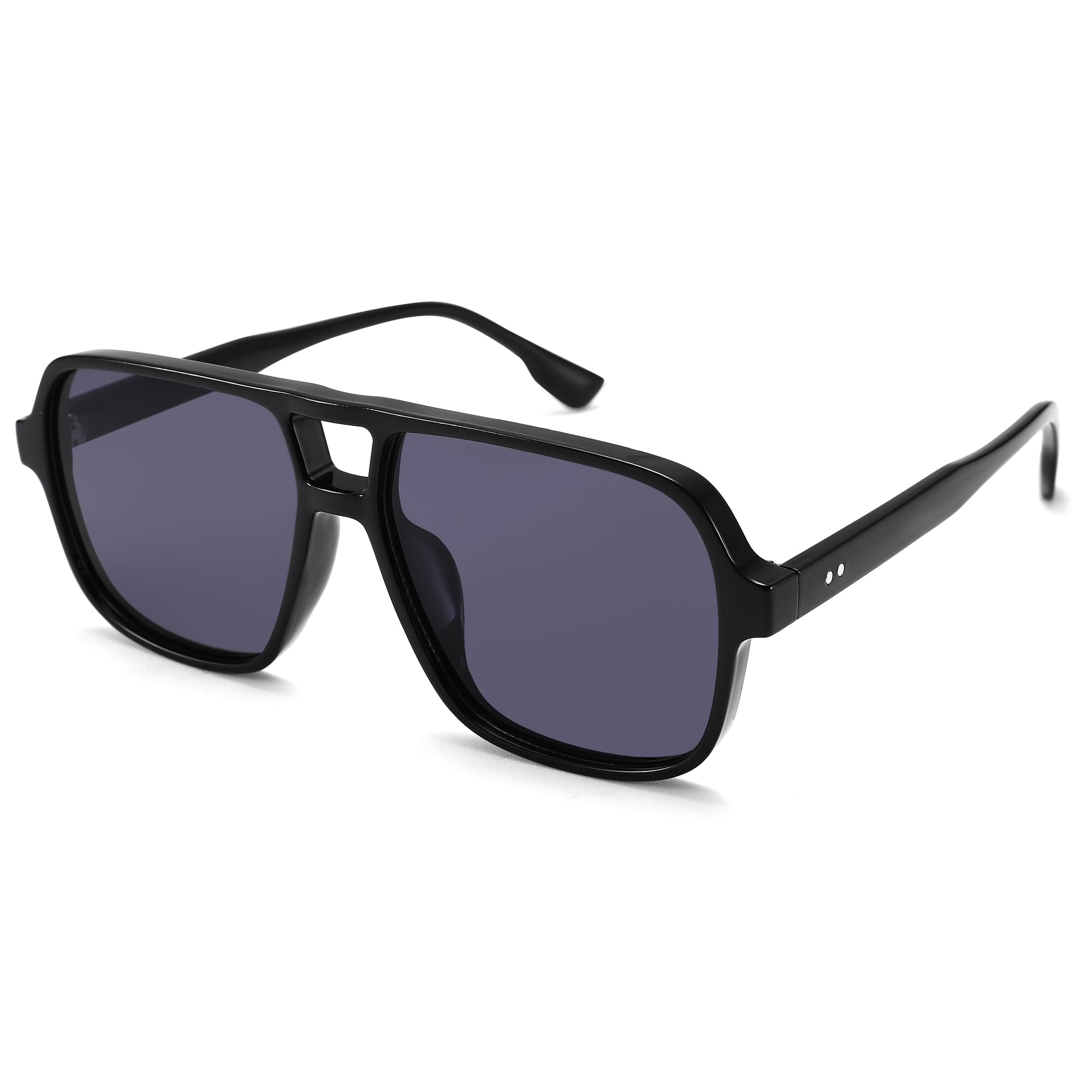 Oversized Aviator Sunglasses for Women Men - Retro 70s Square Shades Sun Glasses