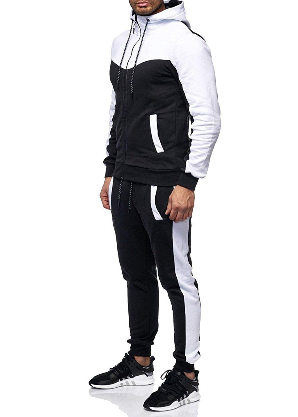 Marine Royal Track Suits for Men Set Full Zip Sweatsuit Outdoor Jogging Men Tracksuits