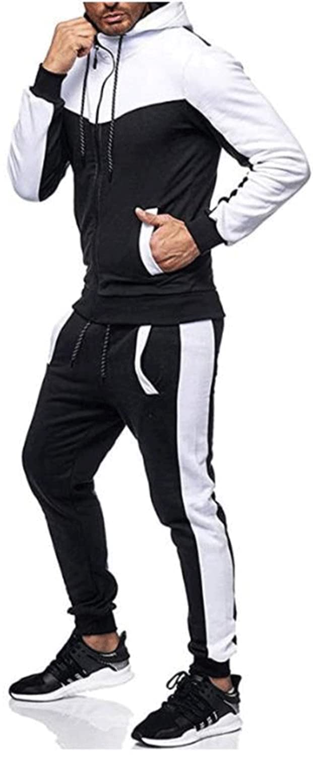 Marine Royal Track Suits for Men Set Full Zip Sweatsuit Outdoor Jogging Men Tracksuits