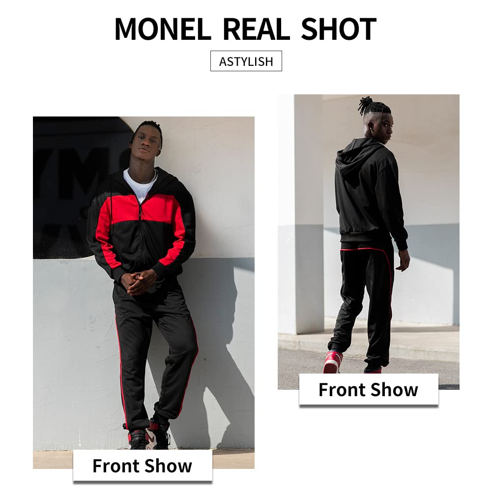 LBL Leading the Better Life Men's Casual Tracksuit Long Sleeve Sweat Suit Running Jogging Athletic Sports Set